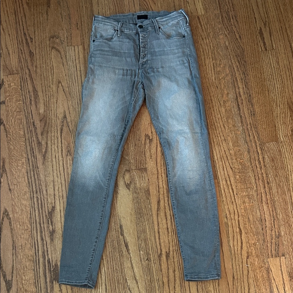 MOTHER | The Pixie Gray button fly jeans-size 28
